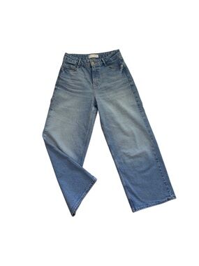 Zara Women's Wide-Leg Jeans - Light Blue Wash